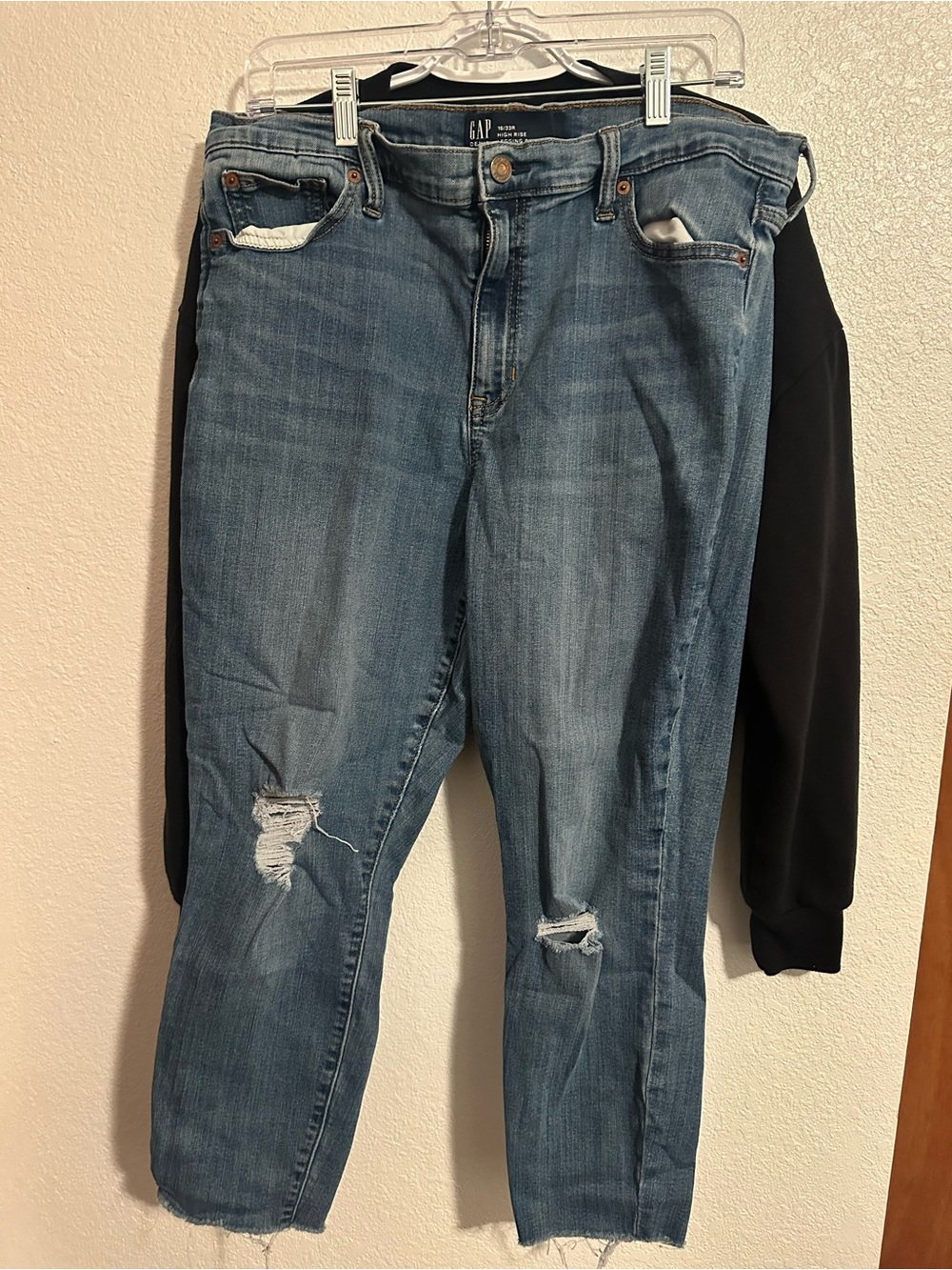 GAP Women's Distressed Blue Denim Jeans